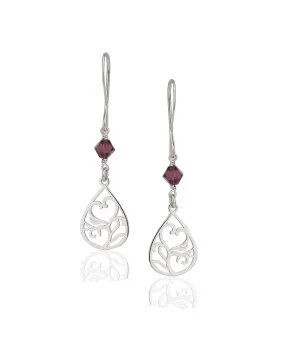 Carlton London 925 Sterling Silver Rhodium Plated Cz Drop Earring For Women