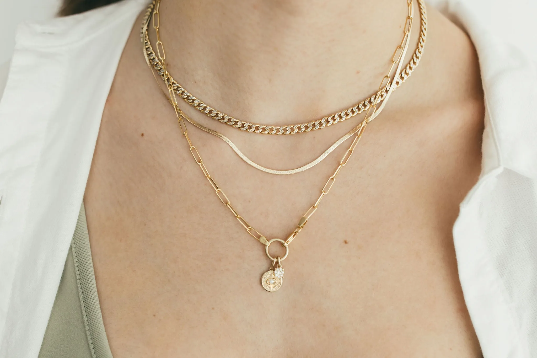 10K Gold Diamond Cut Curb Chain Necklace