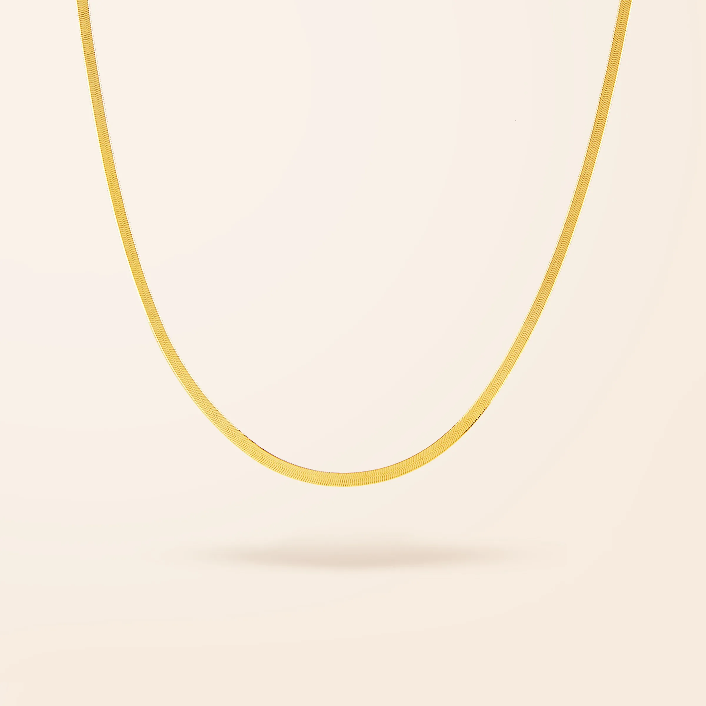 10K Gold Herringbone Necklace