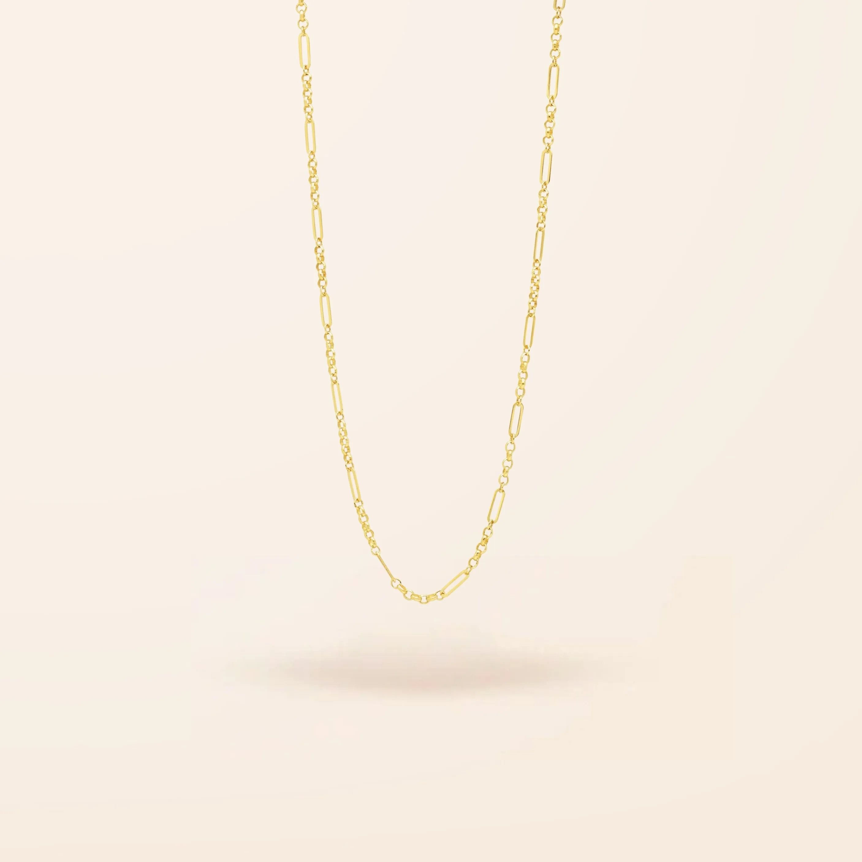 10K Gold Mini Mixed Link Necklace