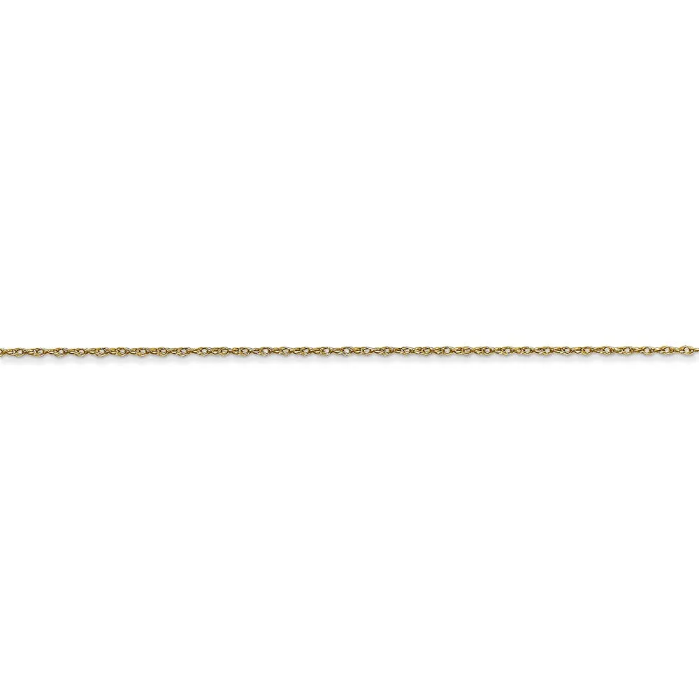 10K Rose Gold .5 mm Carded Cable Rope Chain | 10K5RR