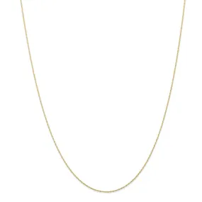 10K Rose Gold .5 mm Carded Cable Rope Chain | 10K5RR