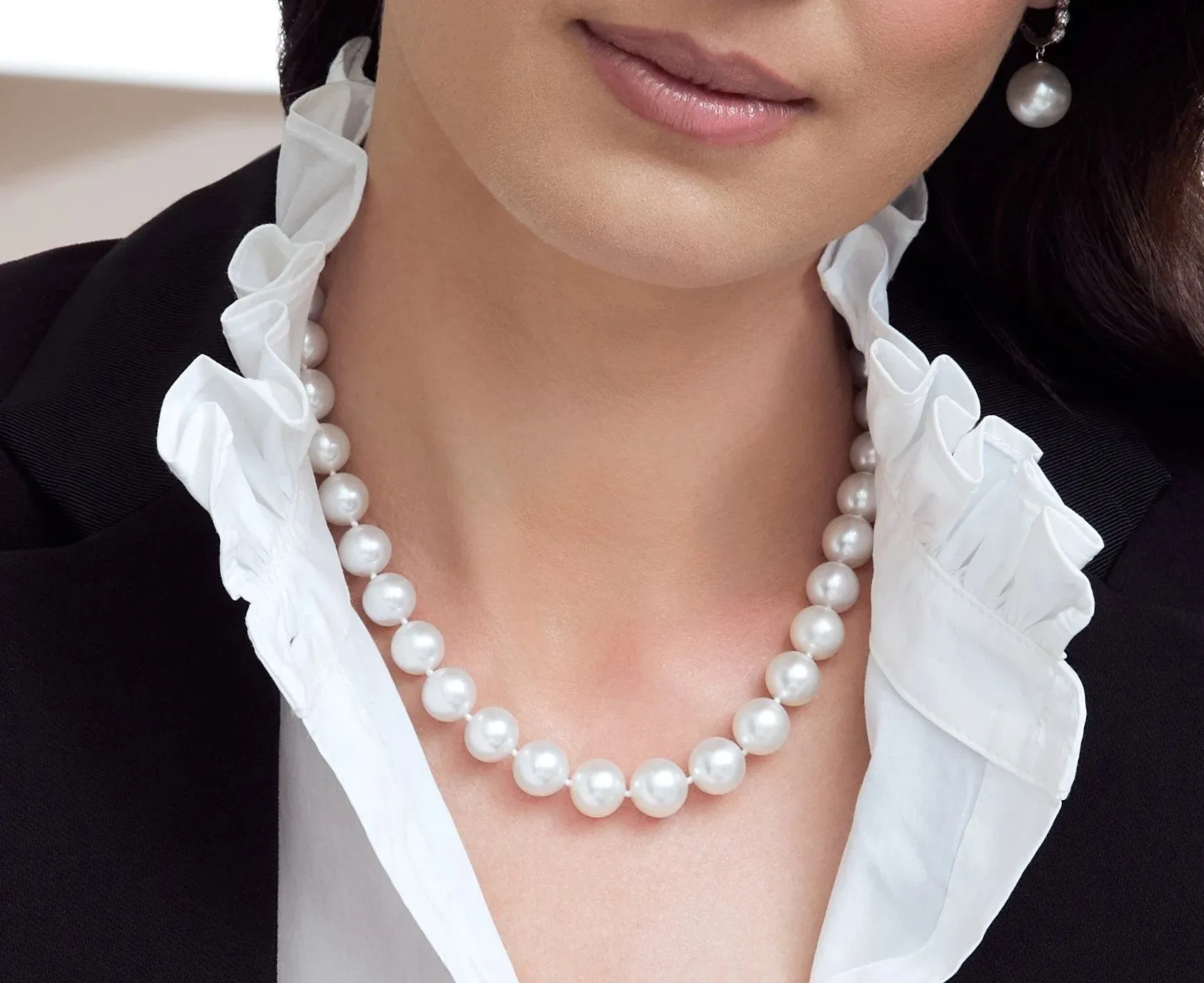 12-15mm White South Sea Pearl Necklace -  AAAA Quality