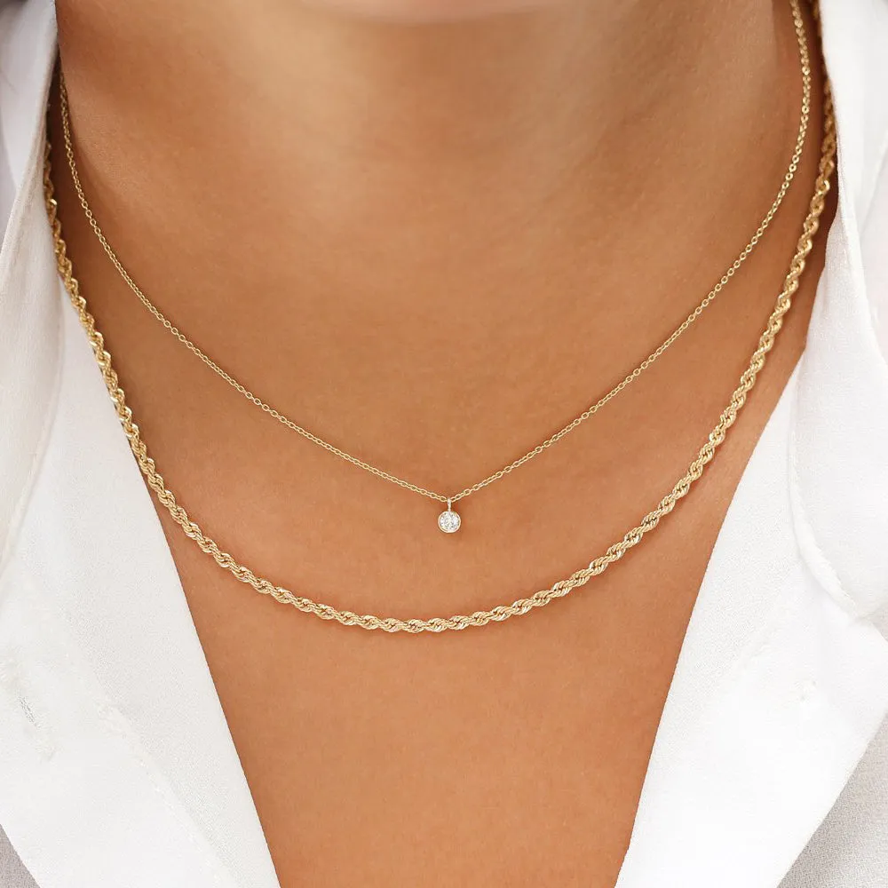 14k Gold 2.25MM Rope Chain