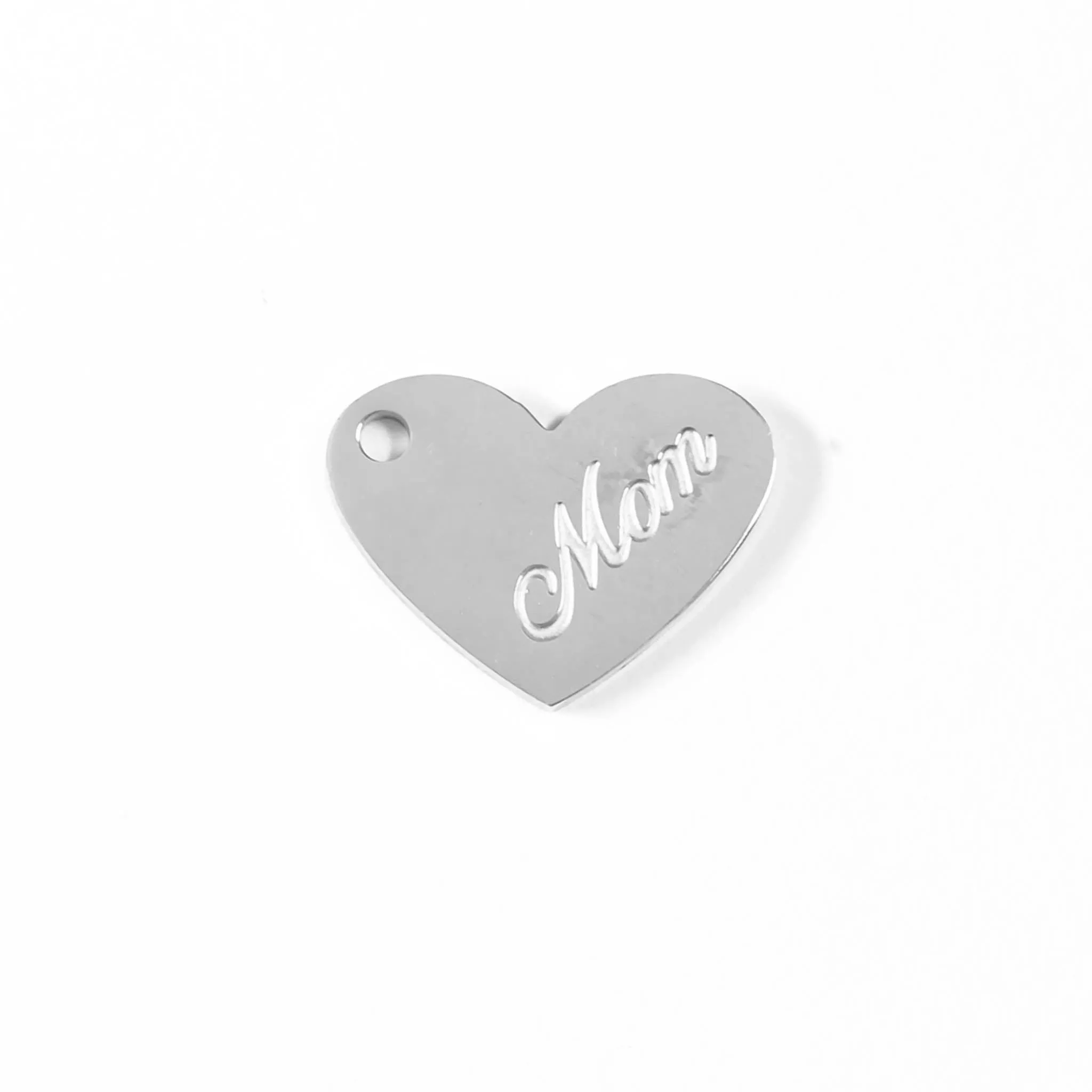 18K Gold PVD Stainless Steel Mom Heart Charm / PDL0037