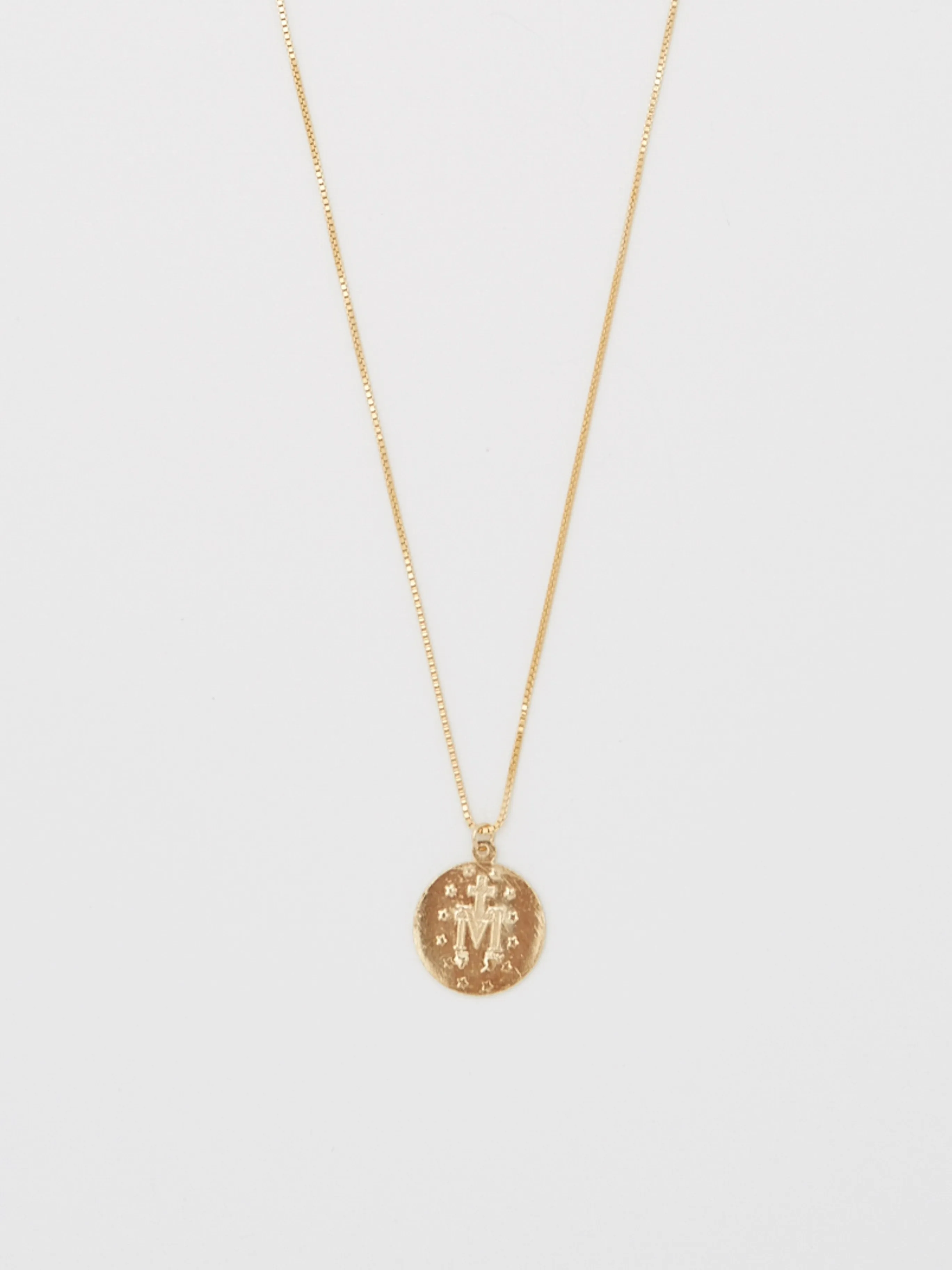 22" Pray For Mary Square Necklace