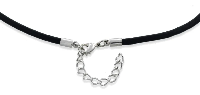 2.5mm Black Leather Cord w/ Adjustable Clasp