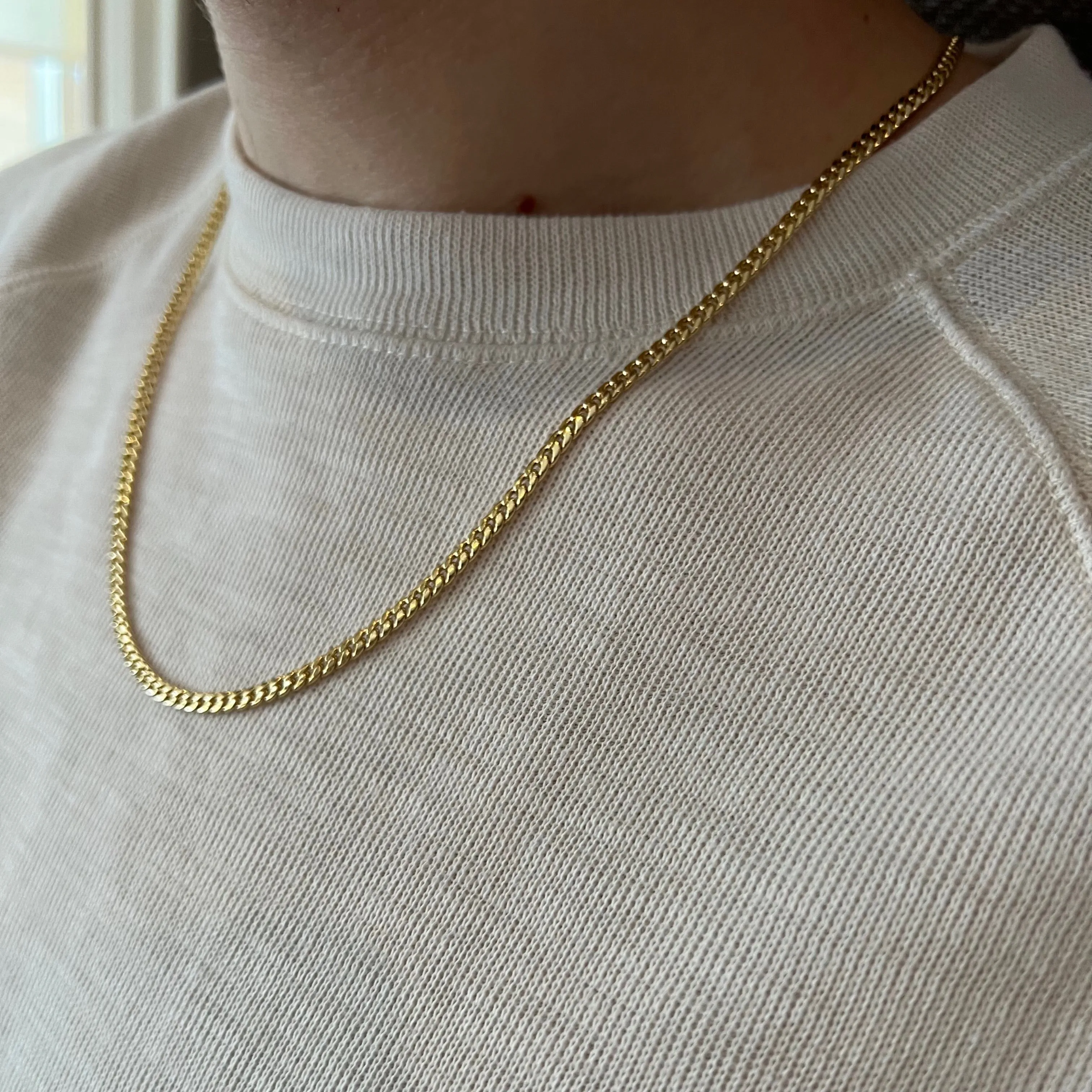 3mm Hollow Miami Chain Necklace