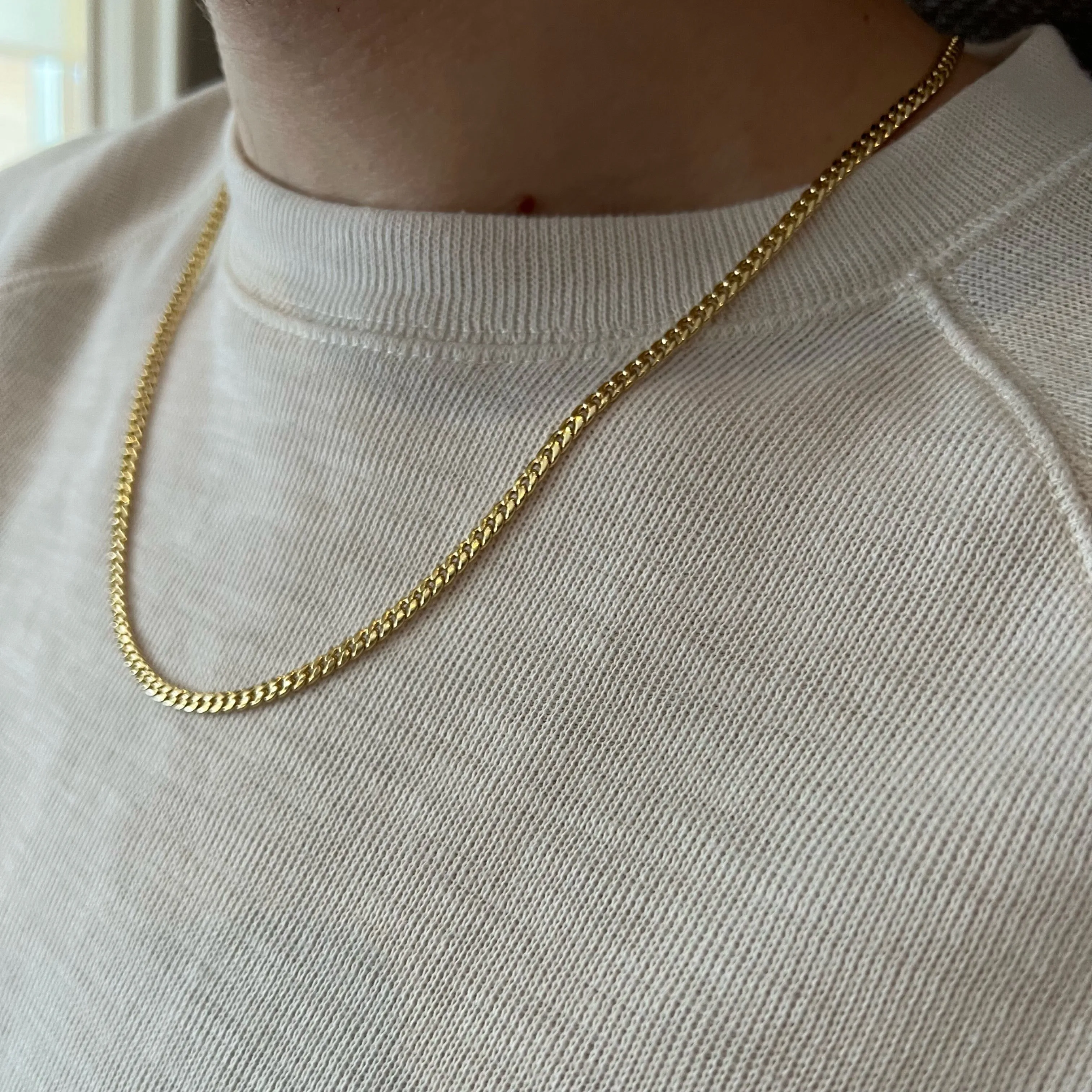 3mm Hollow Miami Chain Necklace