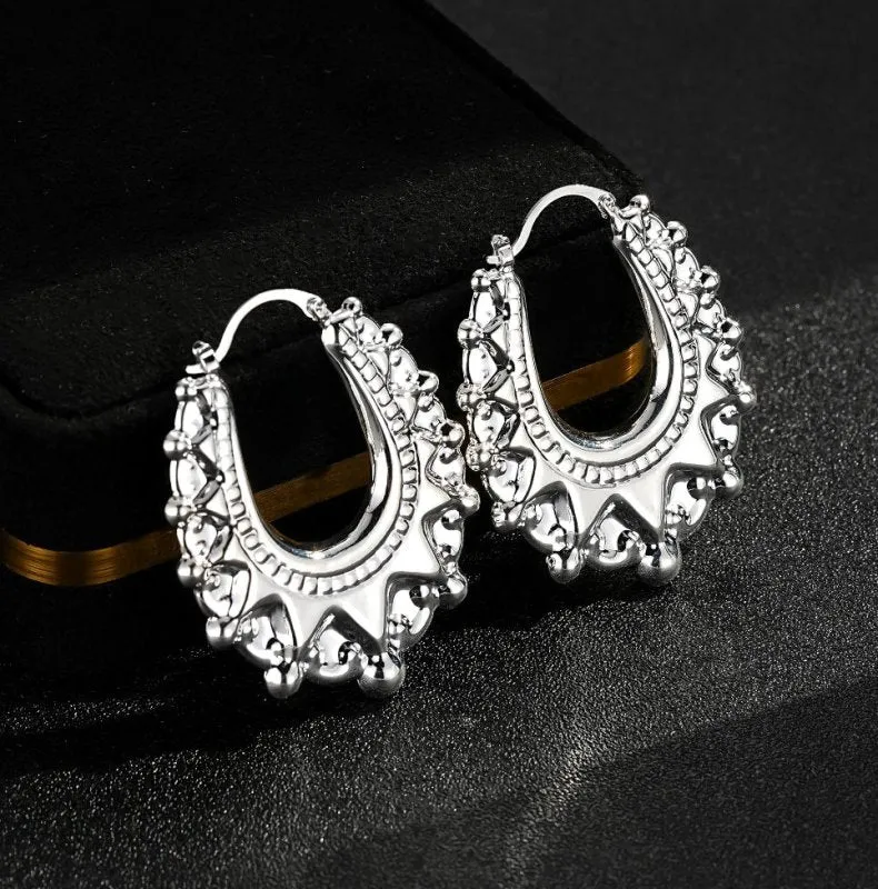 48mm Silver Filled Oval Gypsy Creole Lightweight Earrings