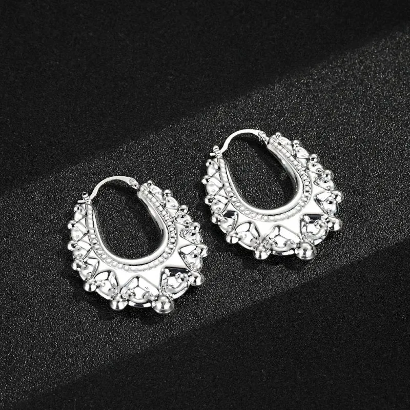 48mm Silver Filled Oval Gypsy Creole Lightweight Earrings