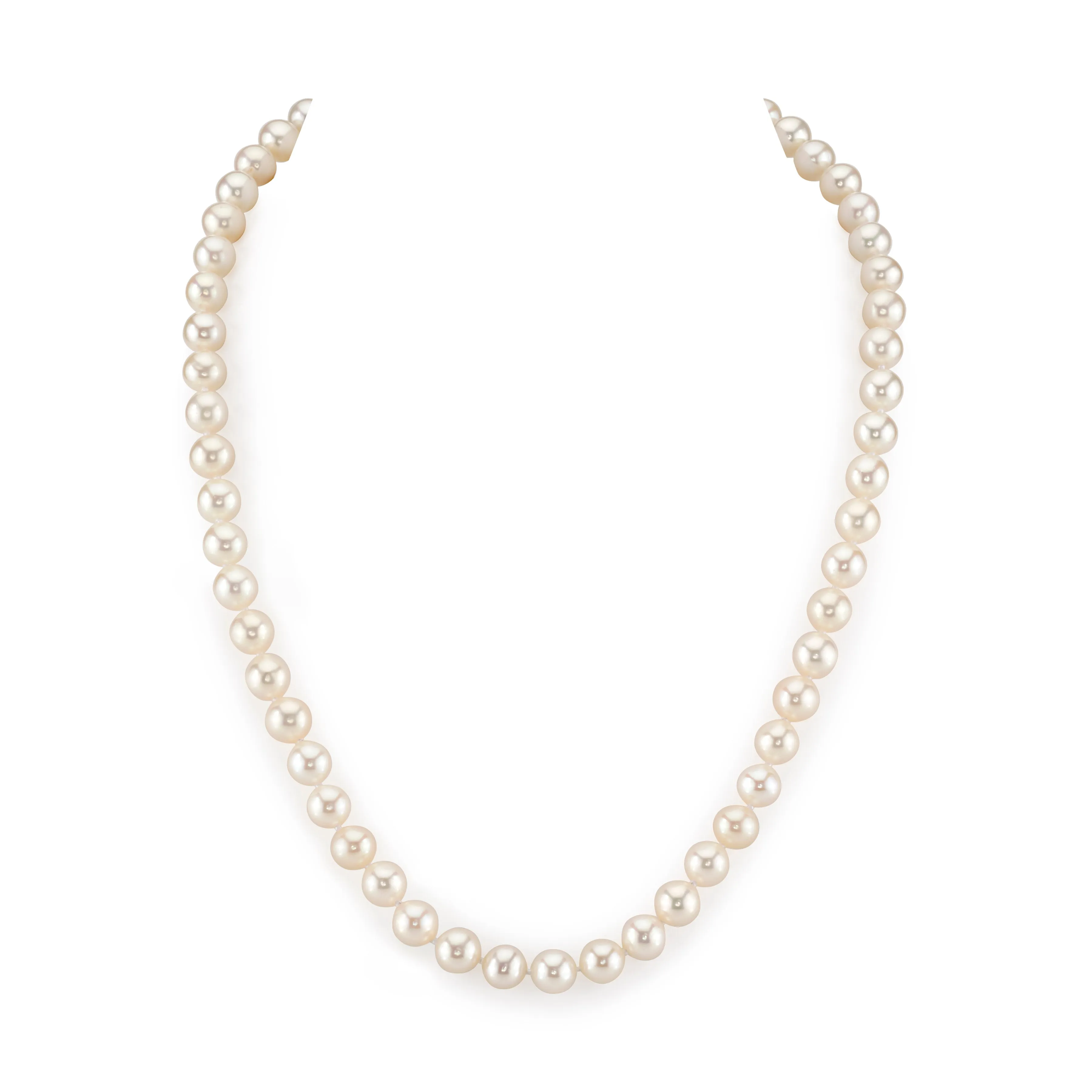 7-8mm White Freshwater Choker Length Pearl Necklace