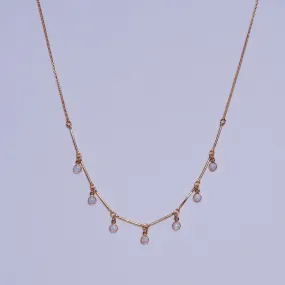 7 Station Opalescent Pendant Necklace