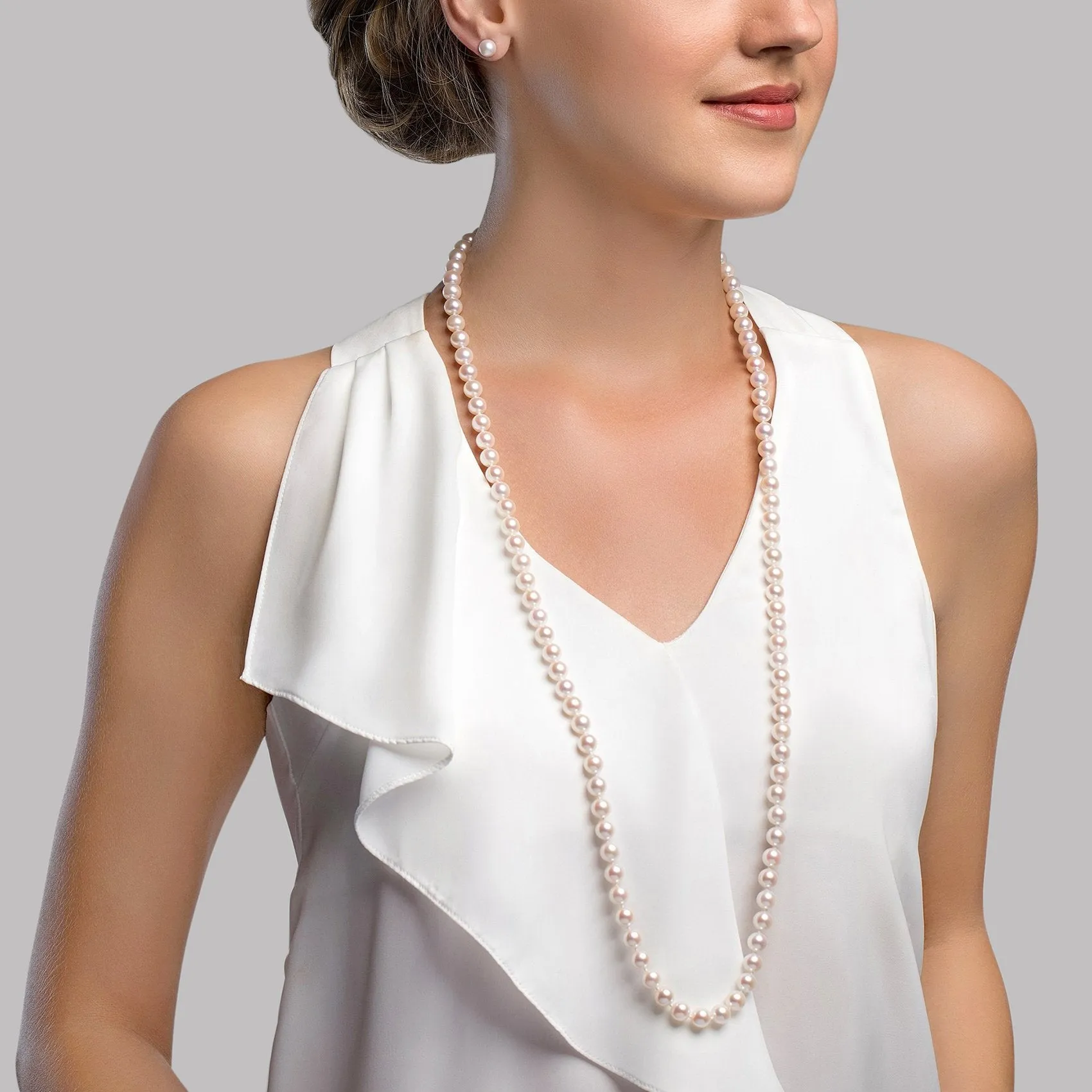 8.5-9.5mm Opera Length Freshwater Pearl Necklace