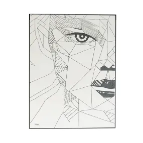 Abstract Face Line Art