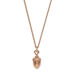 Acorn Solid Rose Gold Necklace