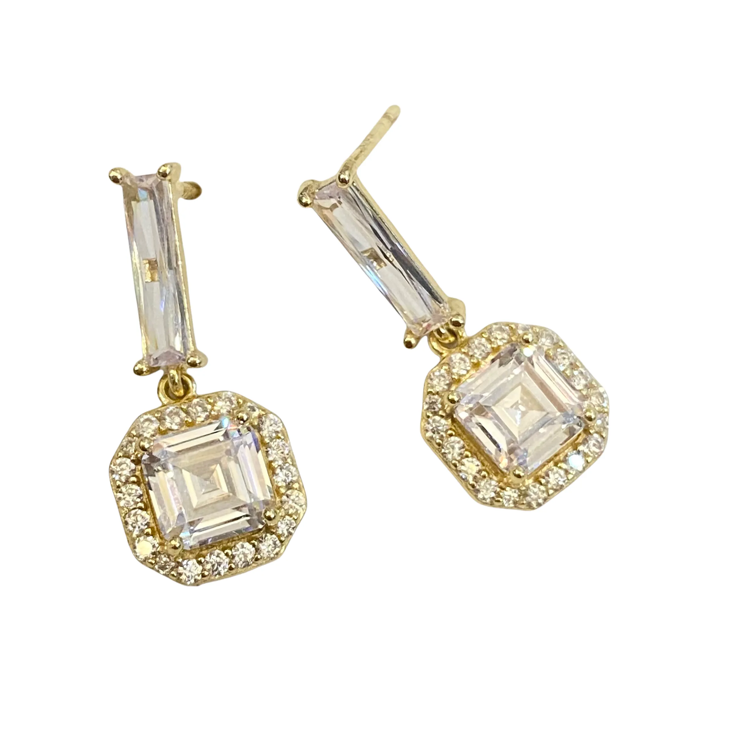 Adriene Baguette Drop Studs