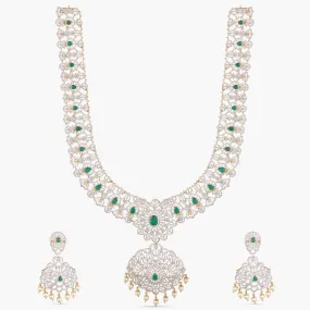 Ahana CZ Silver Necklace Set