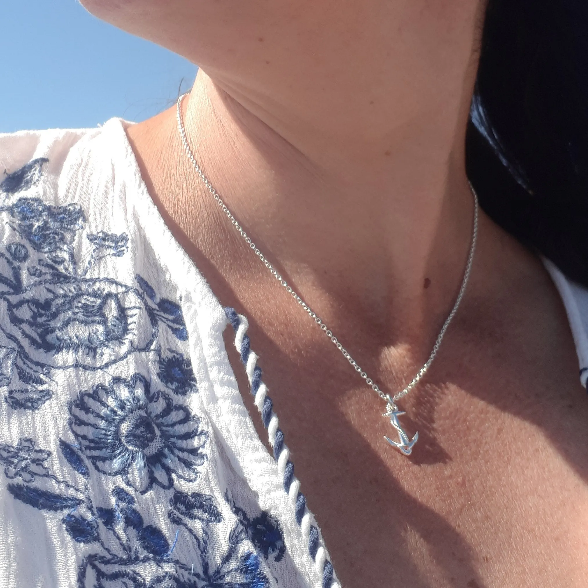 Anchor Silver Necklace