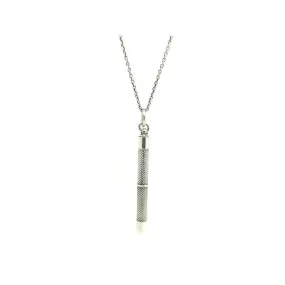 Antique Edwardian Silver Telescopic Propelling Pencil Pendant Necklace