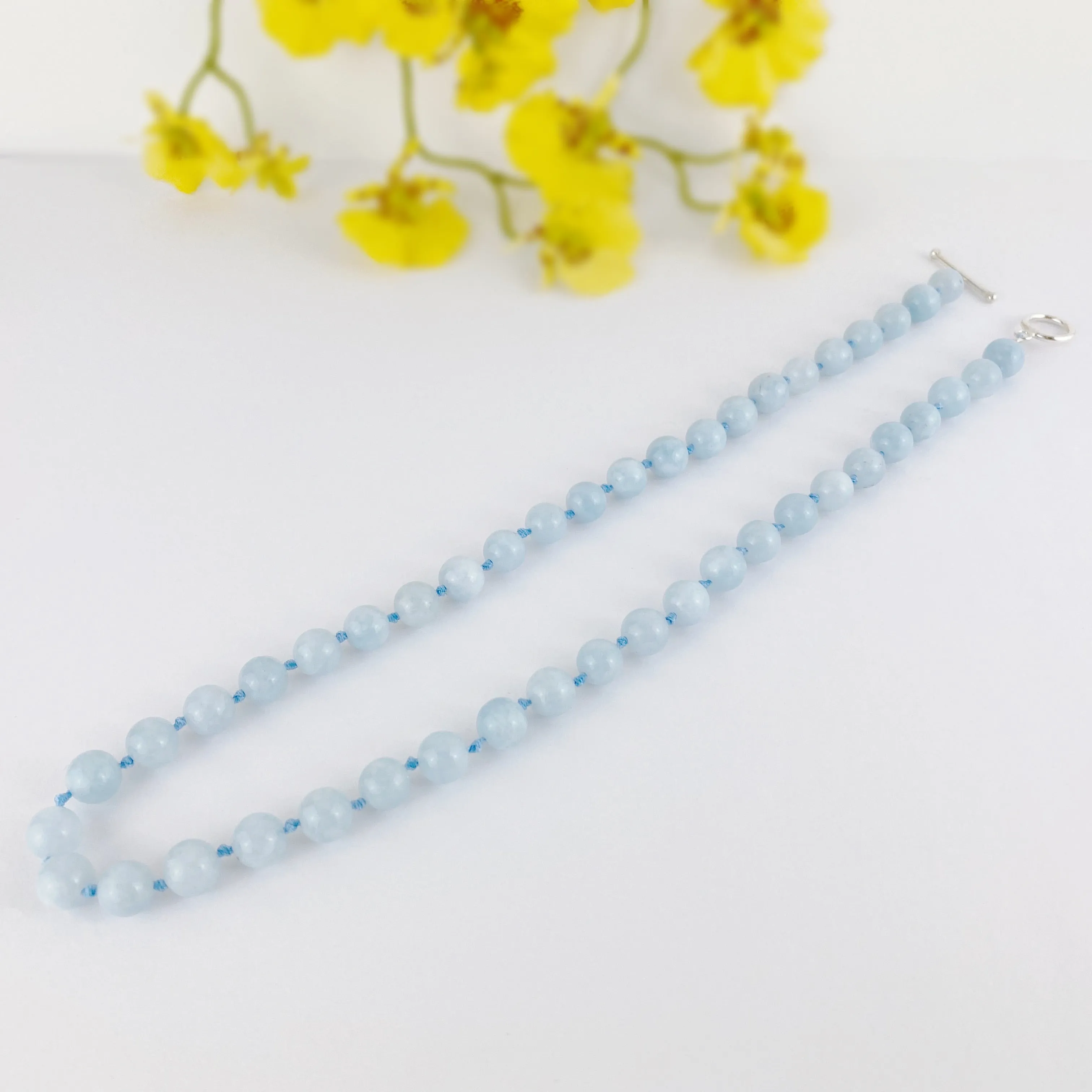 Aqua Bead Necklace - VNKL240