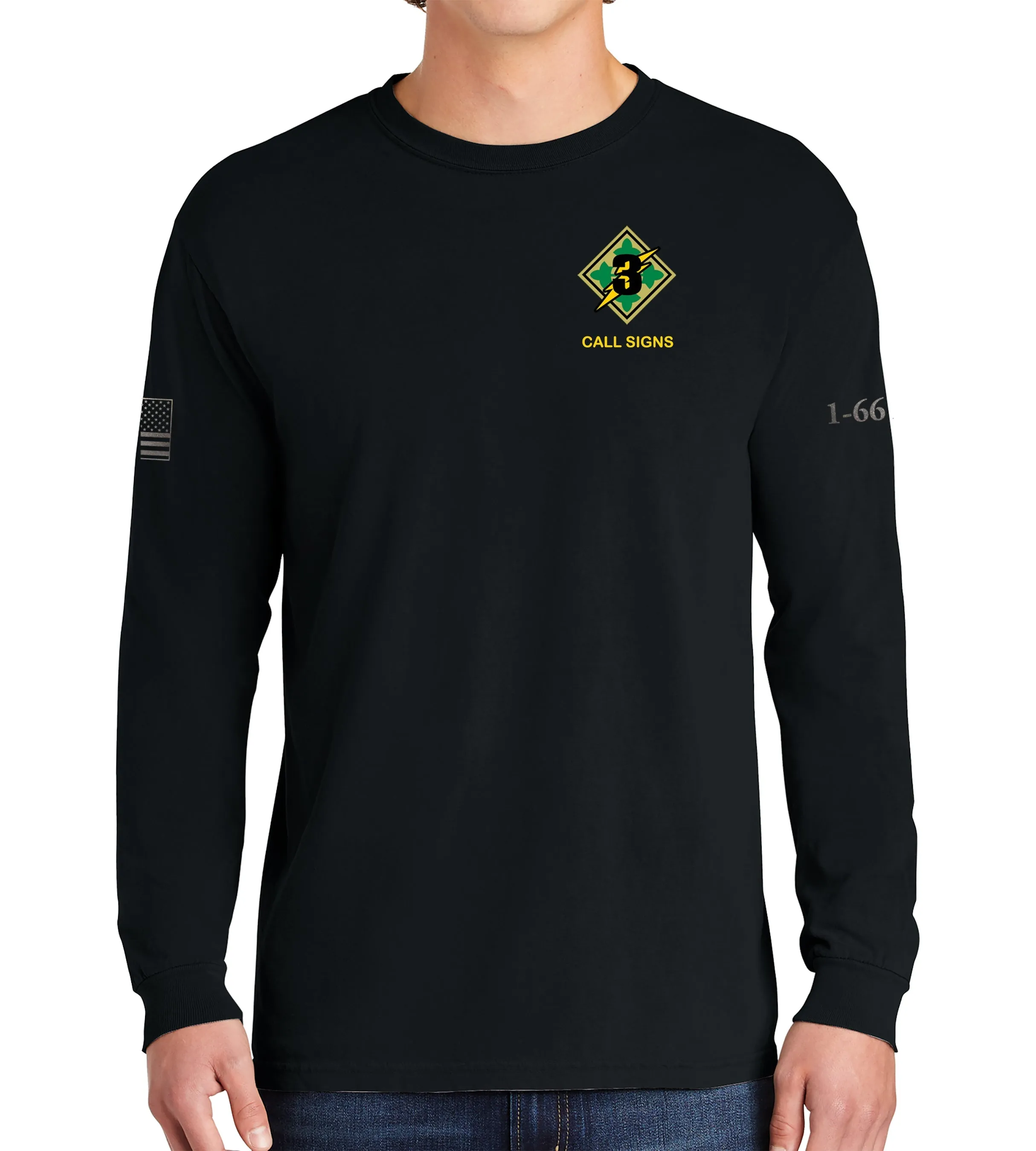 Ares Long Sleeve 50-50 Blend Unisex Shirt. This shirt IS approved for PT