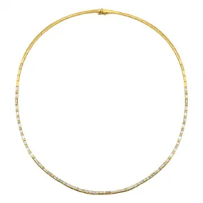 Baguette Diamond Tennis Necklace