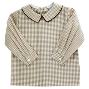 Bailey LS Piped Shirt - Khaki Check