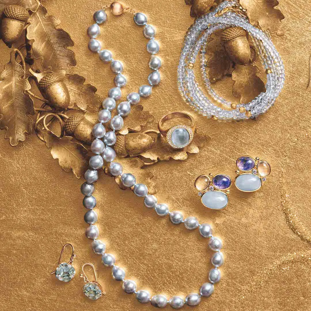 Baroque Blue Akoya Pearl Necklace