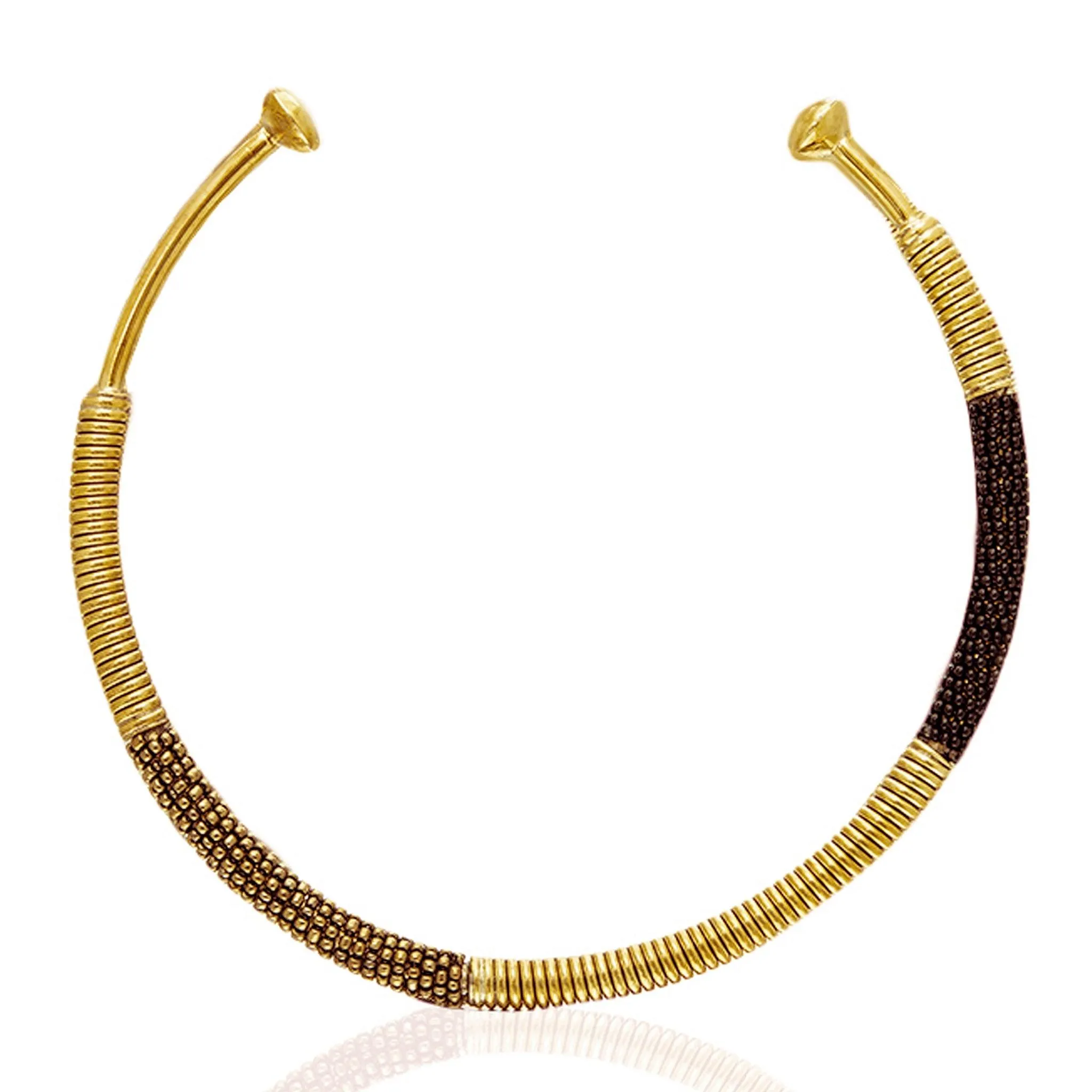 Beaded Choker Necklace Ayo Brass