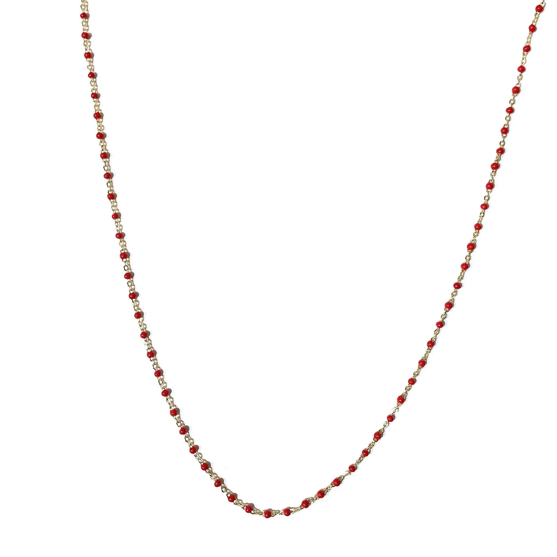 Beaded Color Chain Necklace