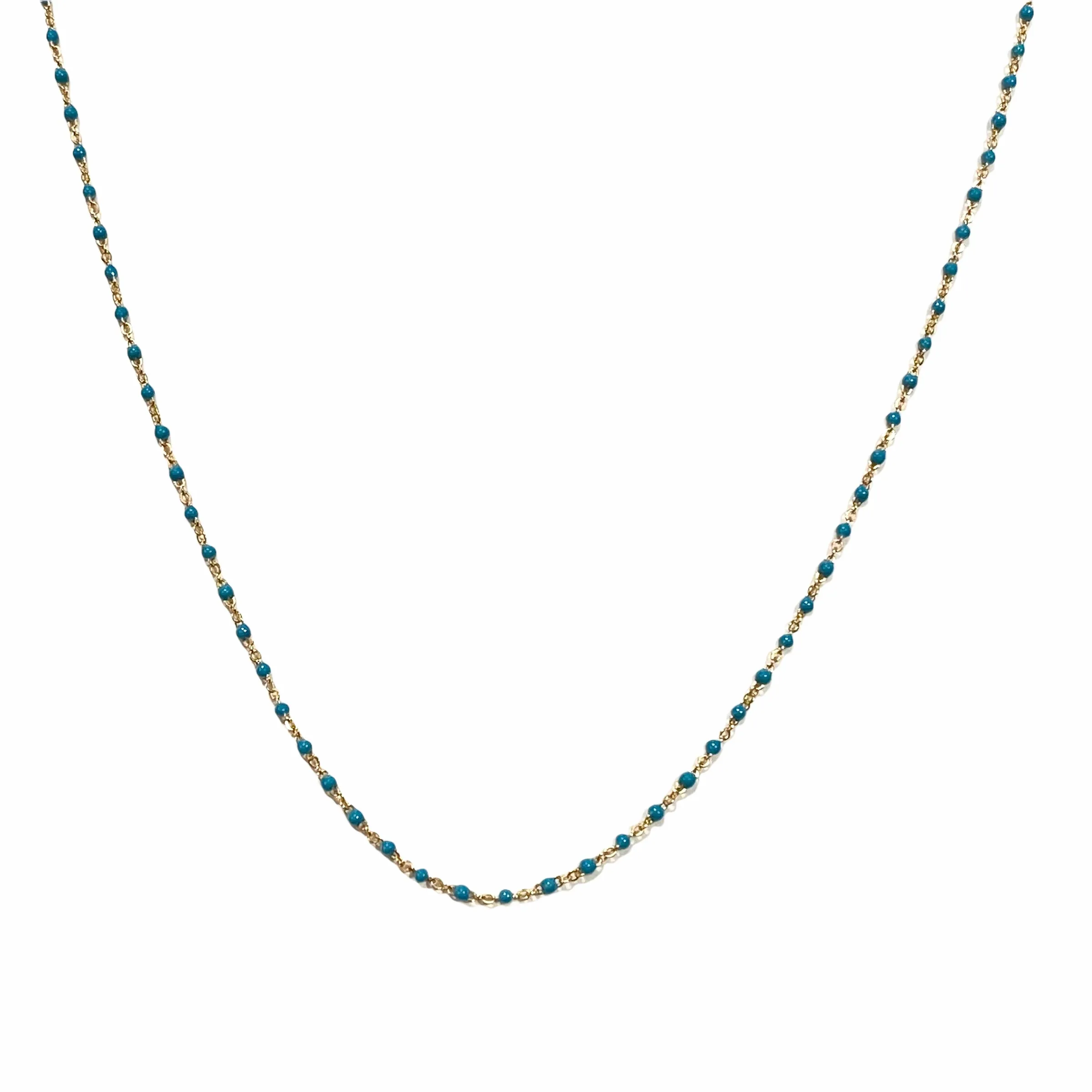 Beaded Color Chain Necklace