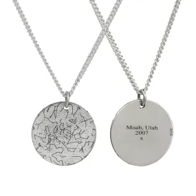 Bespoke Star Map Constellation Necklace - 20mm Disc