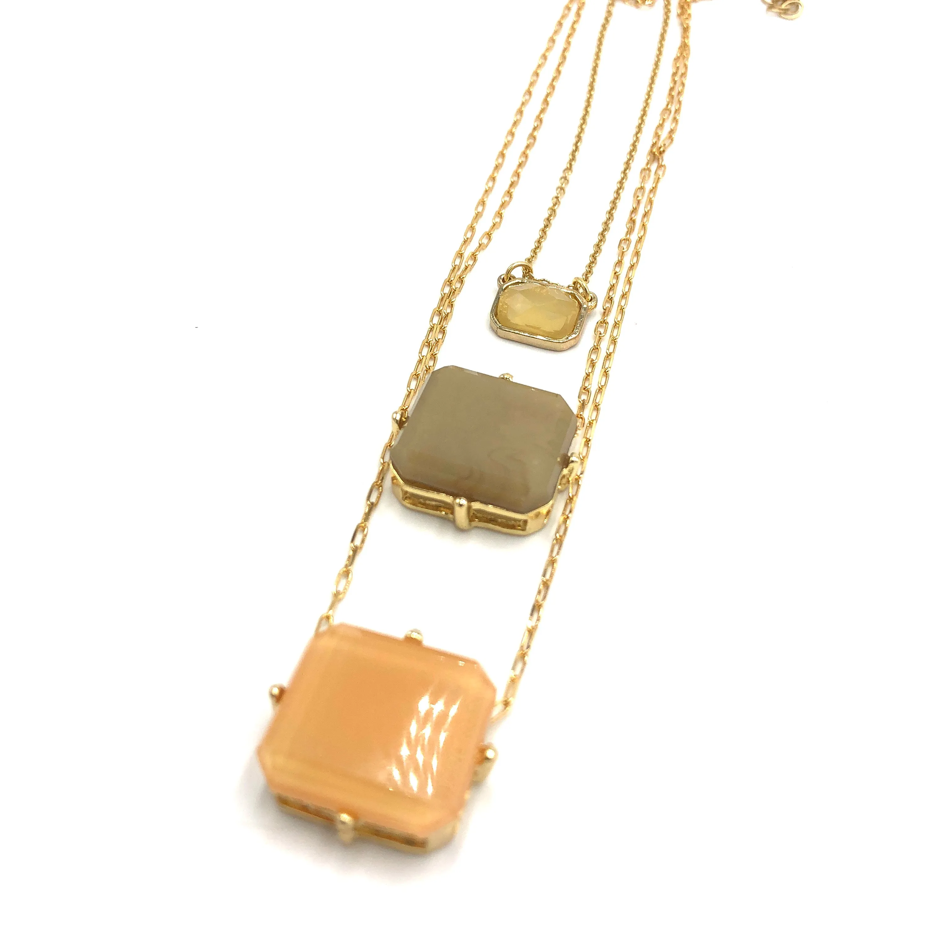 Beveled Geometric Angie Necklaces