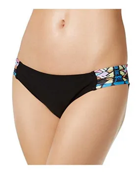 Bikini Nation Juniors' Geometric Print Swim Bottom Separates,Multi, M