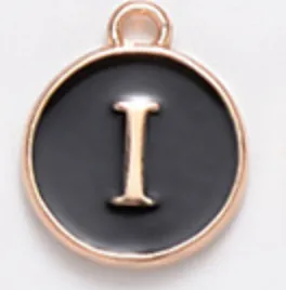 Black Initial Letter Charms - Add On to Necklace