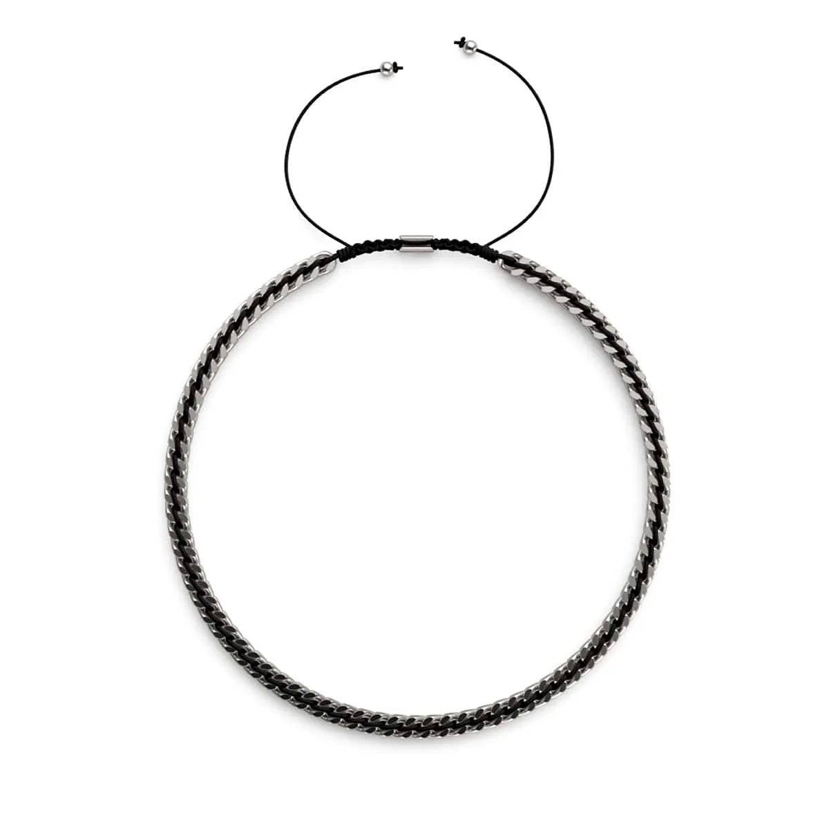 Black x Silver | Gaia Wheat Chain | Choker Necklace