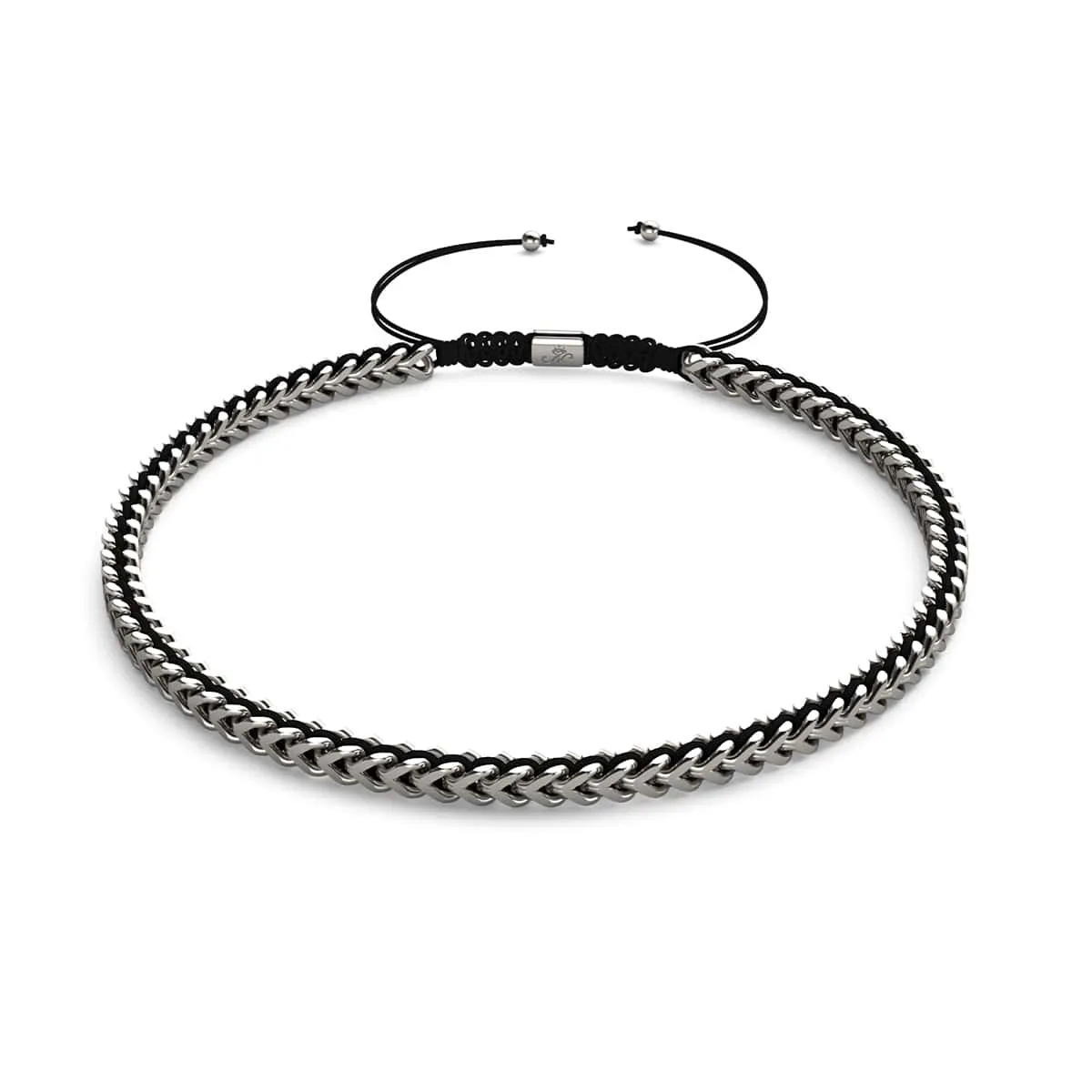 Black x Silver | Gaia Wheat Chain | Choker Necklace