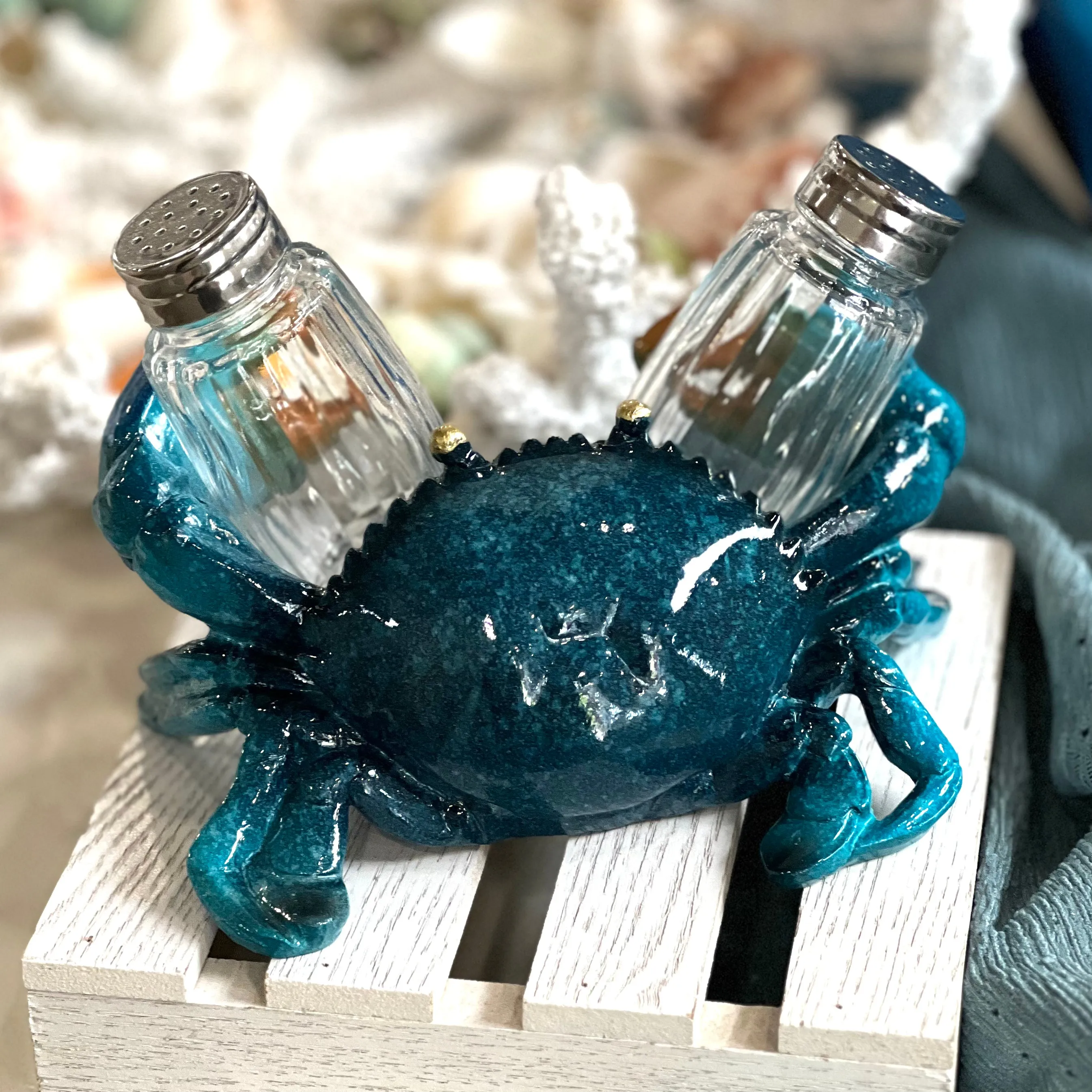 Blue Crab Salt and Pepper Shaker