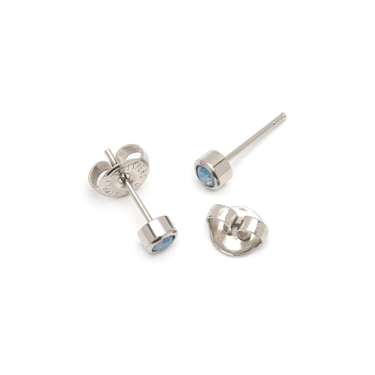 Blue Crystal Mini Stud Earrings