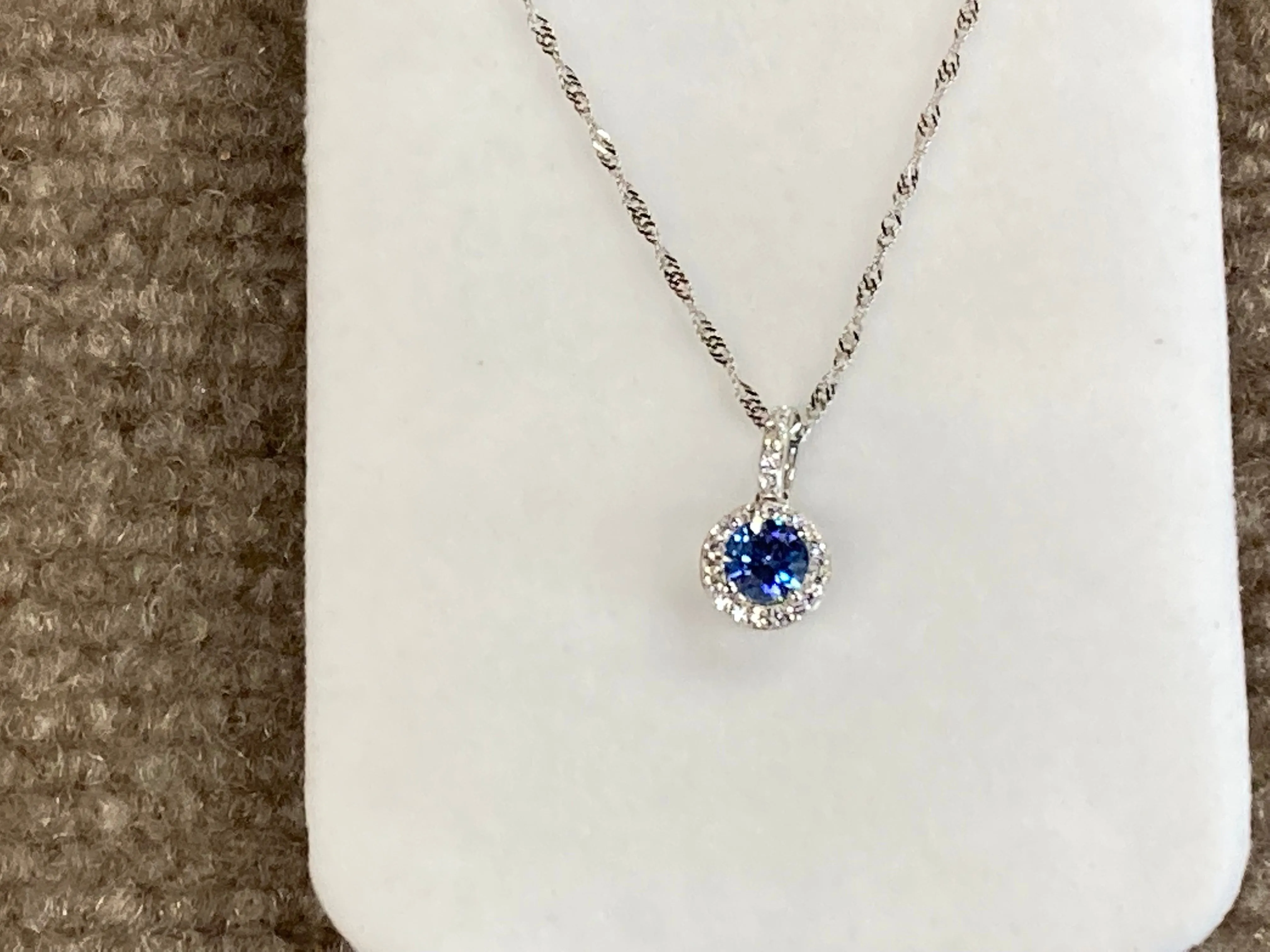 Blue Swarovski Zirconia Pendant