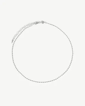 Box Link Chain Choker | Sterling Silver