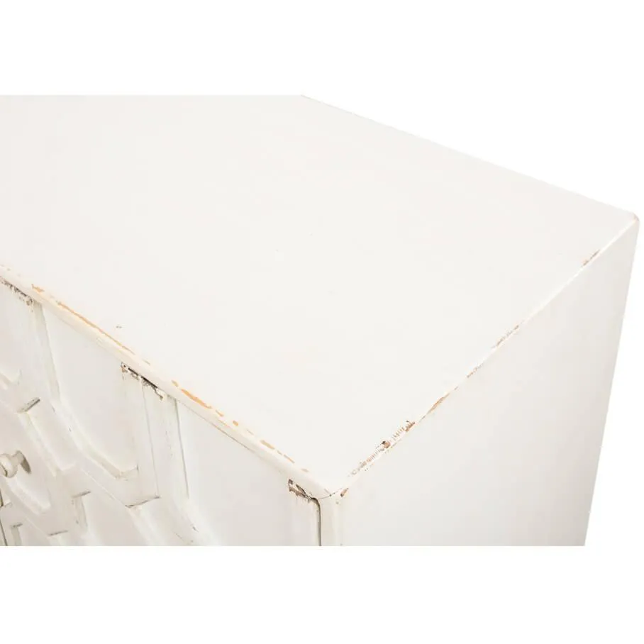 Brie White Geometric Sideboard