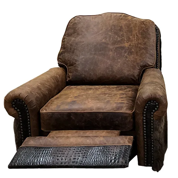 Buffalo Swivel Glider Leather Recliner