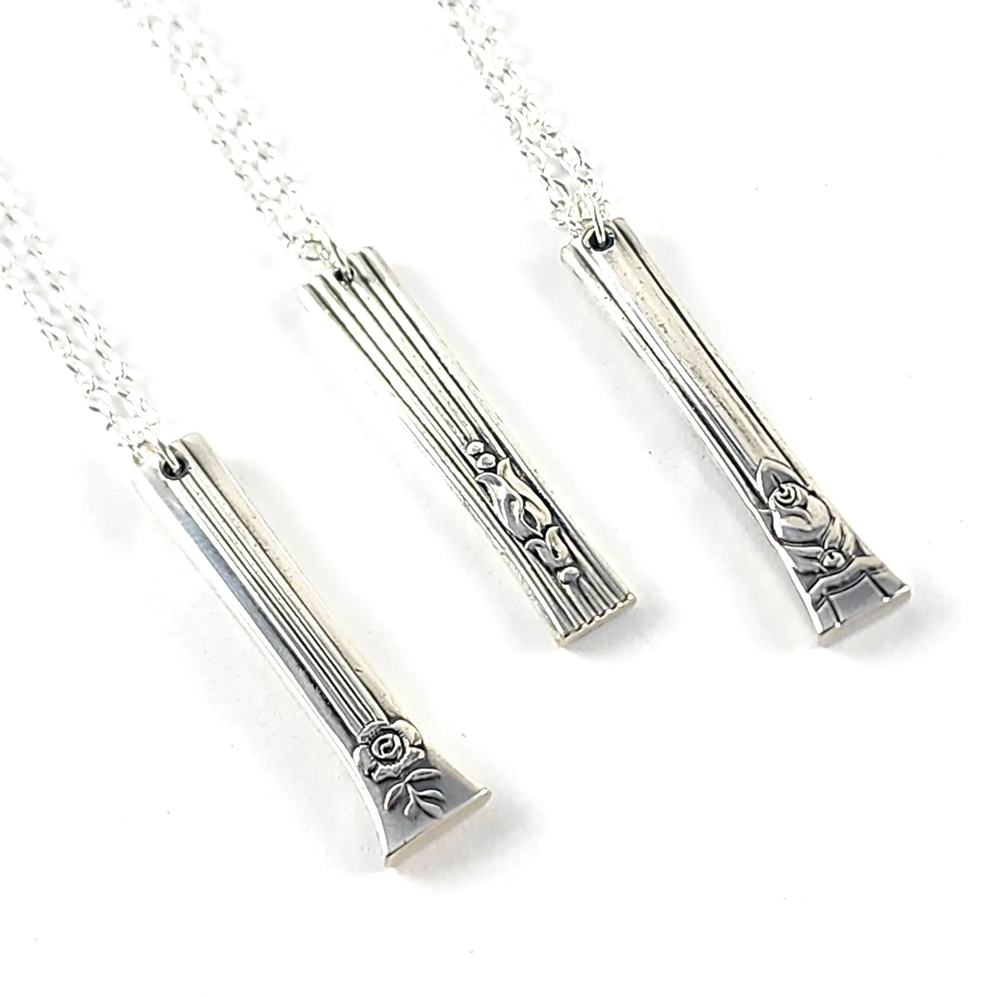 Bulk Lot of 10 Dainty Spoon Vertical Bar Necklaces - Wholesale