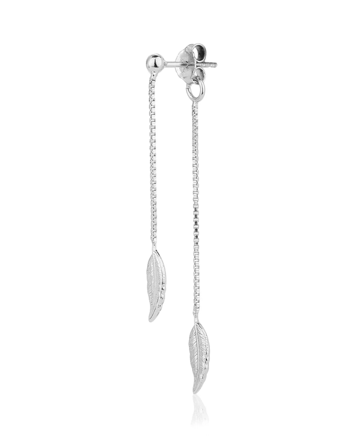 Carlton London 925 Sterling Silver Rhodium Plated Leaf Drop Earring For Women