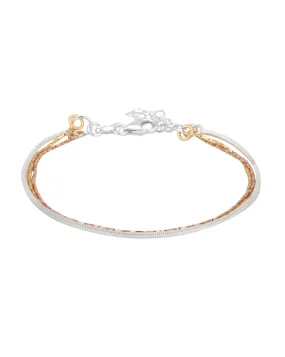 Carlton London Gold Plated Multistrand Bracelet For Women