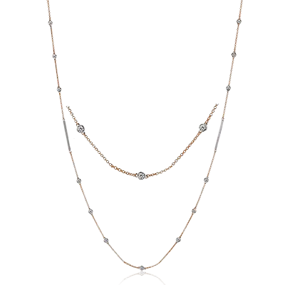 Chain Necklace in 18k Gold with Diamonds