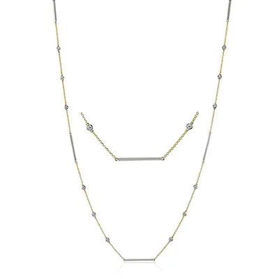 Chain Necklace in 18k Gold with Diamonds