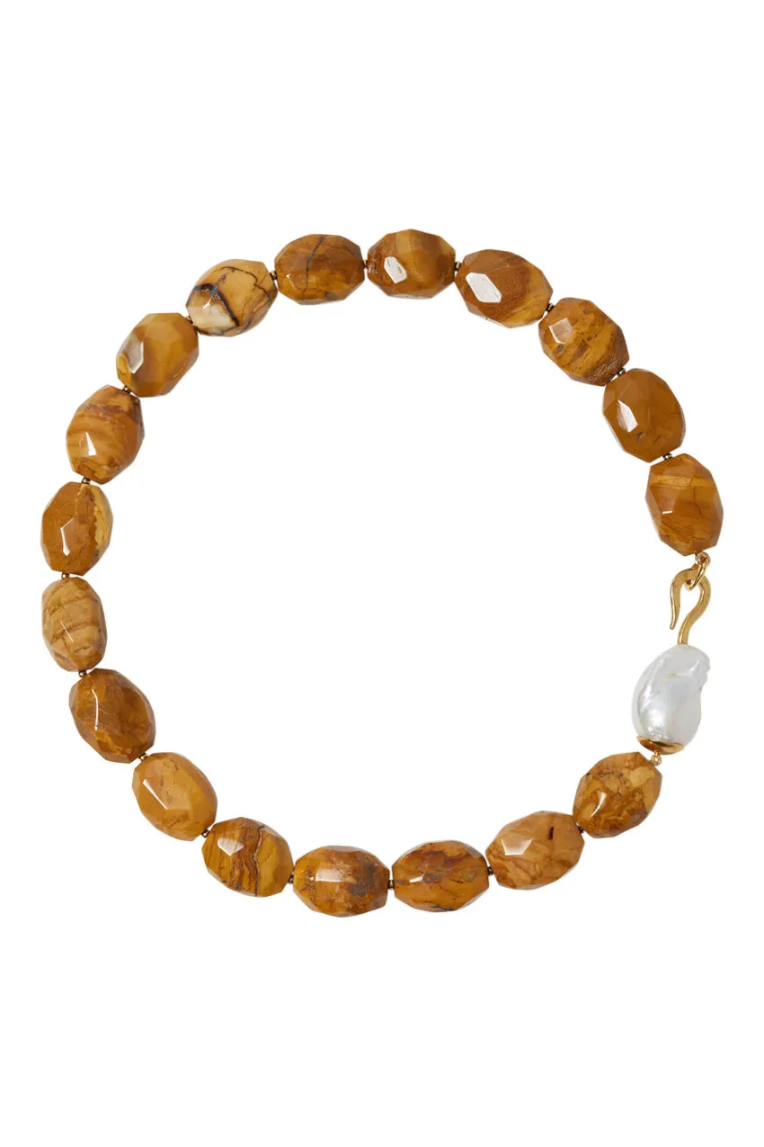 Elegant Chan Luu Vera Necklace Featuring Captivating Yellow Jasper